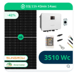 Kit solaire autoconsommation 3510 Wc • Amerisolar Sungrow à 959€