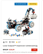 Tot 40% korting en 2 x zoveel punten op Lego in de lego store
