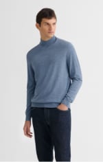 Pull col cheminée en laine Mérinos à 30€