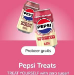 Gratis Pepsi Treats blikje bij Tikkie via AH of Jumbo