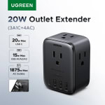UGREEN regleta 20W (4 AC, 3 USB‑A + 1 USB‑C) por $278 en AliExpress