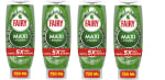 4 botes Fairy Maxi Poder Líquido Lavavajillas 730ml por 11.55€
