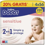 Dodot Sensitive toallitas (4 x 56 = 224 uds) por 6,24€