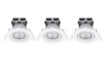 Lot de 3 Spot LED encastrable & connecté - 520lm, blancs, Ø8,5cm à 16,47€