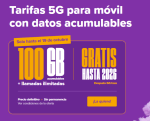 Gratis tarifa móvil 100GB + llamadas ilimitadas sin permanencia
