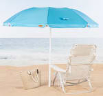 Aktive Sombrilla playa plegable compacta 8 varillas 180 cm azul por 16.96€