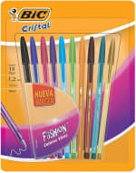 BIC Bolígrafo Cristal Fashion 1.2mm (10 piezas) por $21 en Amazon