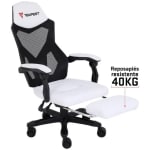 Tempest AeroGamer silla gaming tela transpirable blanca por 74.99€