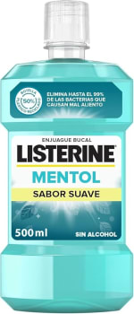 Listerine Mentol Sabor Suave (500 ml) por 1,90€ en Amazon
