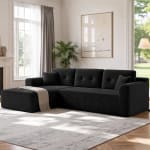 VASAGLE Sofá con Chaise Longue 3 plazas (242 x 152 x 73 cm) por 332,99€ en Amazon