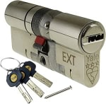 Yale Anti-Snap 3 Star Euro Double Cylinder, High Security, Nickel Finish, 45.50 (95 m