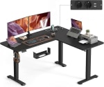 VASAGLE In hoogte verstelbaar bureau, 160 x 140 cm, L-vormig voor €135,99 bij Amazon