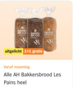 1+1 gratis AH Bakkersbrood Les Pains heel bij Albert Heijn