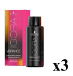 3 x Schwarzkopf Igora Vibrance Coloración Demi-permanente Tono 0-99 60 ml por 11.97€