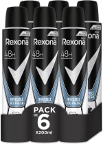 Rexona Invisible Ice 200ml (pack de 6) por 10.58€ en Amazon