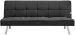 Bravich Britney 3 Seater Sofa Bed – Black Linen Click Clack – £129