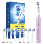 TEETHEORY Cepillo Eléctrico Giratorio, 8 Cabezales 4 Modos Limpieza Blanco por 21.60€