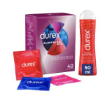 Durex Surprise Mix 40 condones surtidos + lubricante fresa 50ml por 27,92€