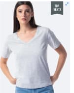 Camiseta de algodón lisa de mujer TEX por 3.99€