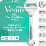 Gillette Venus Comfortglide Sensitive Maquinilla de Afeitar + 6 Recambios por 22.99€