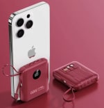 Mini batería externa carga súper rápida con cable integrado 20000 mAh por 14.15€