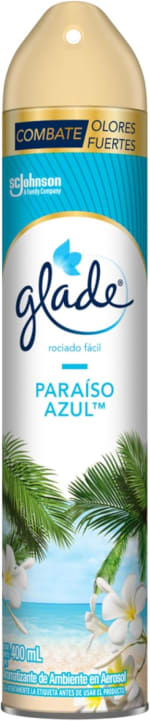 Glade Aerosol Aromatizante Paraíso Azul 400ml por $27 en Amazon