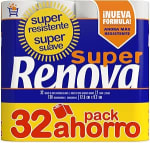 32 rollos RENOVA Papel Higiénico Super Blanco Doble Capa Suave por 7.26€