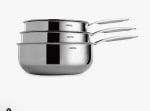 Lot 3 casseroles inox Castel'Pro 16,18 et 20 cm Cristel à 288,35€