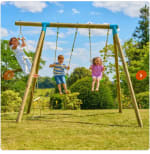 Portique BALANDIER 2 balançoires - échelle corde - kit d'ancrage - bois FSC à 259,99€