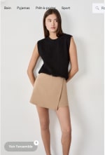 Jupe short femme Eva à 14,99€