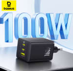Baseus 100W GaN cargador rápido para Xiaomi Samsung iPhone por 20,96€