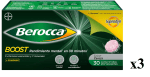 3 x Berocca Boost Complejo de Vitamina y Mineral con Cafeína y Guaraná 30uds a 35.68€