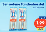 Sensodyne tandenborstels (3-pack) voor €1,99 bij Die Grenze