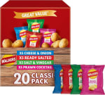 Walkers Classic Variety Multipack Crisps Box 20x25 g for £3.50 at Amazon