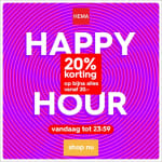 20% korting op bijna alles tijdens de HEMA Happy Hour