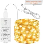 SINAMER Fairy Lights Rechargeable, 16FT 50LED for £1.99 at Amazon