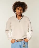 Hollister Men’s Boxy Logo Quarter-Zip Sweatshirt – £10.99