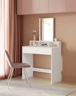 VASAGLE tocador maquillaje 80x40x140cm blanco por 61,19€