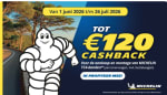 Tot €120 cashback op uw MICHELIN banden