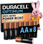 DURACELL Optimum AA (paquete de 8) por 9,99€