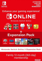 Suscripción familiar 12 meses Nintendo Switch Online + paquete expansión por 53.85€