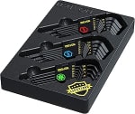 Lexivon Master Wrench Key Set, 35-Piece Long Arm Ball End Hex Keys | 3-Pack Metric/S