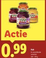 Alle Hak voor €0,99 bij de Lidl