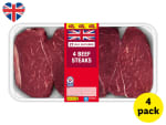 XXL 4 British Beef Steaks for £10.49 at Lidl
