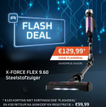 €120 euro korting + €30 cashback op Rowenta X-Force Flex 9.60 draadloze steelstofzuig