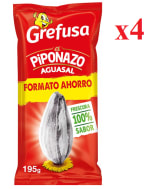 4 x Pipas aguasal Grefusa Piponazo 195 g por 6.13€