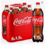 Pack standard de 6 bouteilles de 1,5L de Coca-Cola Cola Goût Original à 8,99€