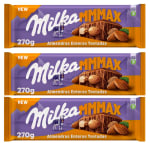 3 x Milka MMMAX Tableta de Choco con Leche de los Alpes y Almendra Tostada 270g 5.97€