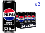 2 Paquetes de 24 latas de Pepsi Max Zero sin azúcar de 330 ml por 18.6€