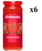 Pack 6 Orlando Tomate Frito Clásico Frasco, Sin Gluten Ni Conservantes. 340g a 6€